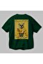 For Dog Lovers 62 Green Oversize T-Shirt with Back Dog Print 100% Cotton Unisex Dog Lover Premium Design - 3