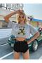 Women's / Girls' Crop No Thing Printed Cute Teddy Bear Top Blouse - 4