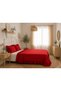 İnci Vintage Ruffled Red Bedspread Double Size - 7