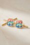 Women's Salmon Starfish and Coral Figured Medallion Earrings