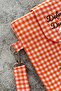 Fabric Book Cover with Hand Strap Book Bag Gingham Book Lover Gift - 4