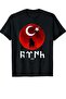Göktürkçe Printed Crew Neck Oversize Casual Boyfirend Black T-Shirt