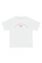 Butterfly Printed White Oversize Casual Boyfriend T-Shirt - 3