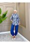 Rosalia Floral Patterned Shirt Blue - 4