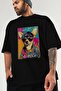 For Dog Lovers 37 Front Dog Printed Black Oversize T-Shirt 100% Cotton Unisex Dog Lover Premium Design - 3