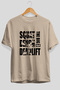 Squat Bench Deadlift Oversize Front Printed Beige T-Shirt 100% Cotton Streetwear Premium Comfortable Fit