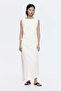 Twist-detail twill dress