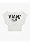 Cotton Printed Cap Sleeve Boat Neck Striped T-Shirt