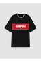 Black Crew Neck Printed Men's Sports T-Shirt - 2