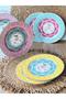 Porcelain Cake Plate Set of 6 19cm Qush Mix