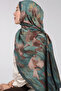 Zena Pattern Shawl Emerald Green - 2