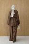 Premium Quality Tencel Fabric Suit with Flower Brooch Detail and Pants - 6