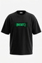 Matrix Reset Design Back Printed Cotton Black Oversize T-Shirt
