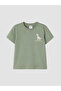 Green Crew Neck Printed Boys' 2-Piece T-Shirt - 4