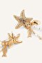 Women's Starfish Yellow Dangle Earrings H7004Axns - 3