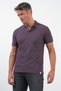 Purple Polo Collar Short Sleeve Pocket Comfort Fit Cotton T-Shirt 1011260155 - 3