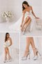 Women's White Platform Heeled Bridal Shoes – Stylish and Elegant Wedding Shoes with Ankle Strap Bridal Shoes - 2