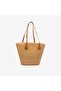 Women's Stoned Camel Straw Shoulder Bag Nwc-1045