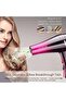 4-Piece Professional Hair Dryer Set, 2000W Pink/Black - 5
