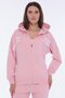 Women's Cotton Hooded Stripe Detailed Tracksuit Set Pink -8521 - 5
