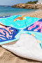 Starfish Coral Themed Beach Towel-Marine Mediterranean Turquoise Pink Quick Drying Microfiber Towel - 3