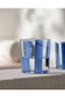 Pierretta-Colour Stripes Set of 4 Water Glasses - Blue - 380 ml - 3