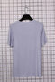Women's Plus Size Lycra Crew Neck Fish Back Pattern Short Sleeve Mom T-Shirt Combed Cotton Blouse - 3