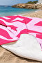 Text-Themed Pink Beach Towel - Minimalist Fuchsia Typographic Pool Sea Bath Beach Cover - 3