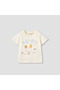 Boys Crew Neck T-shirt with Applique Accent - Cotton - Short Sleeves - 3