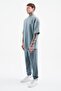 Men's Gradient Washed Oversize T-Shirt Gray - 4