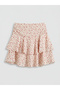 Patterned Ruffled Mini Skort - 6