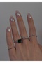Lau Green Stone Multiple Ring Set (Size 7-8-9 Mixed) - 2