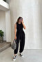 Comfortable Zero-Sleeve Shalwar Jumpsuit with Elastic Waist