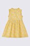 Liberty Fabric Baby Girl Patterned Yellow Dress - 2