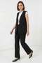 Women's V-Neck Black Two-Piece Set - 5