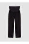 Black Women's Maternity Pants with Abdominal Panel