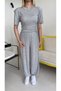 Gray Short Sleeve Padded Shalwar Set - 4