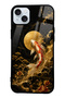 iPhone 15 Plus Golden Koi Elegance Design Glossy Phone Case