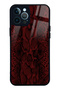 iPhone 12 Pro Max Red Leather Design Glossy Phone Case