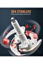 4L Stainless Steel Electric Meat Chopper, 550W Food Processor with Interchangeable Blades, Safety Lock, Manual Control, Silver - 3