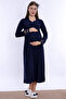 Maternity and Postpartum Period Pajama Set Effortt - Navy Blue - 6