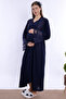 Pregnant and Postpartum Set with Breastfeeding Features Effortt - Navy Blue - 8