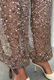 New Season Sequined Shalwar Trousers - Brown - 2
