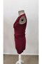 Women's Strappy Double-Breasted Collared Short Imported Crepe Dress with Side Pleat Detail - 7