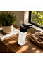 Black Covered Sports Water Bottle with Straw and Carrying Strap Daily Water Bottle - 2