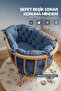 Cotton Fabric Basket Crib Edge Protection Cushion Indigo - 2
