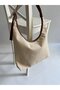 Ema Model Hand and Women's Shoulder Bag Linen Tan - 2