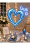 Blue Heart Foil Balloon 100 cm Giant Size Valentine's Day Marriage Proposal Anniversary Decoration