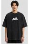 Black Sabbath Vintage Washed Oversize T-Shirt with Front and Back Print Heavy Metal Black Tshirt
