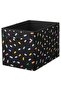 SKÅJARE Box, black/sprinkles, 26 x 37 x 26 cm